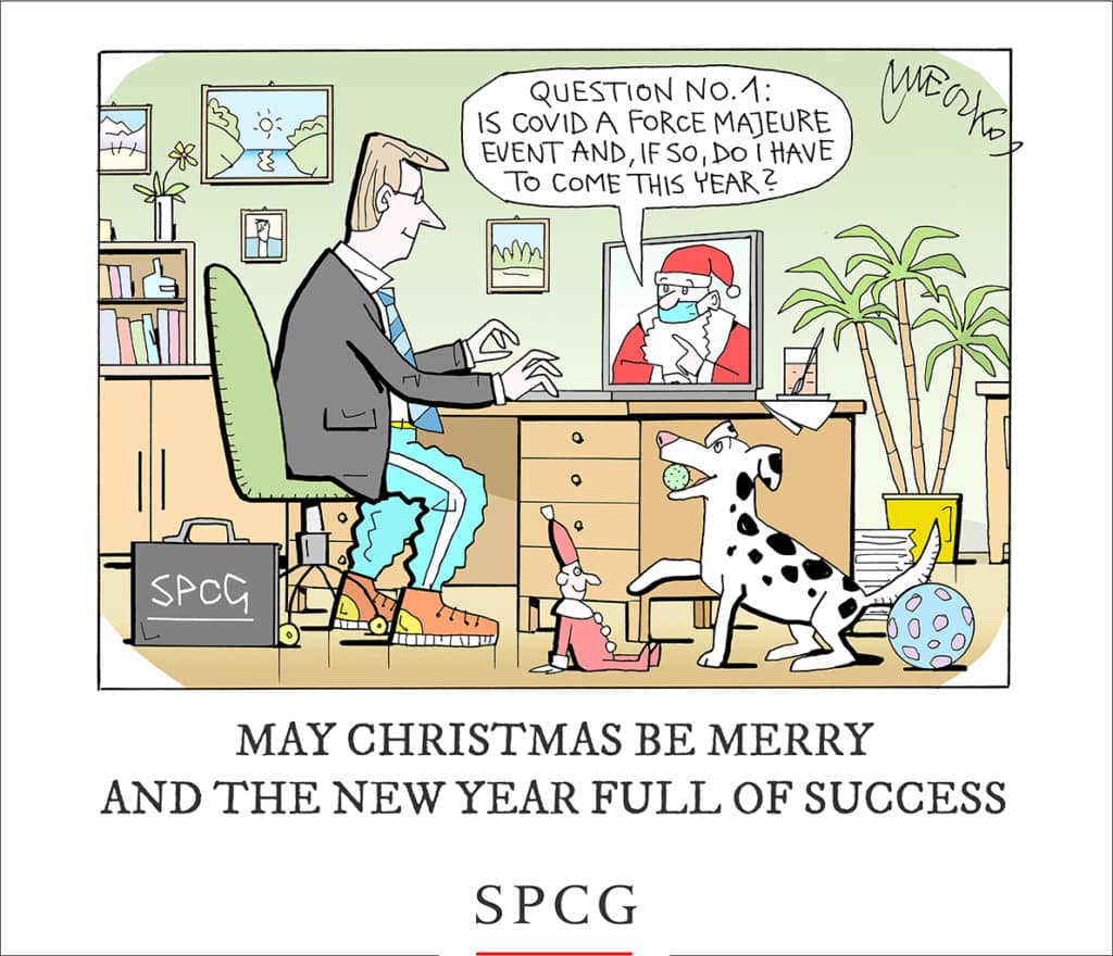 SPCG Christmas card by Andrzej Mleczko